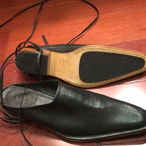 Y’s by Yohji Yamamoto Laced Black Mules